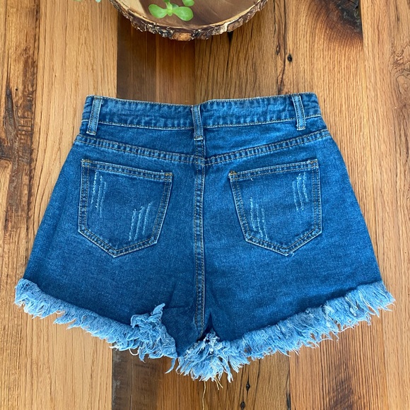 High Waisted Denim Skort - Picture 7 of 7